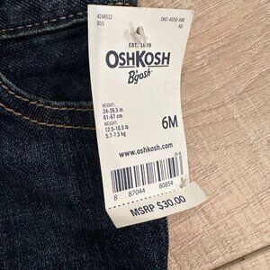 OSHKOSH BOYS DENIM JEANS 6M NEW